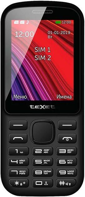 Мобильный телефон teXet(TM-208 Dual sim Black/Red)